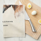 Linge De Cuisine Beaux Chevaux Style Boho Occidental (Quart Plié)