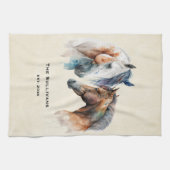 Linge De Cuisine Beaux Chevaux Style Boho Occidental (Horizontal)