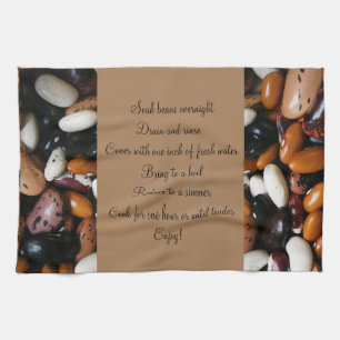 Linge De Cuisine Beaux haricots secs, recette de cuisine domestique