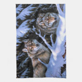 Linge De Cuisine Beaux tableaux de deux loups (Vertical)