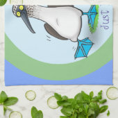 Linge De Cuisine Bébé à pattes bleues drôle dessin animé dansant (Plié)