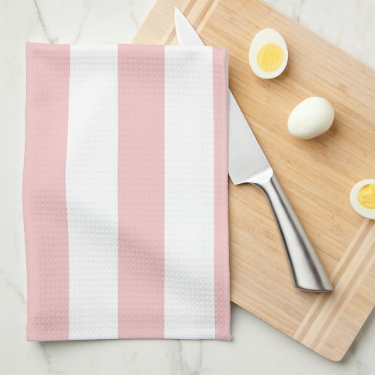 Linge De Cuisine Bébé à rayures roses; rayées (Quart Plié)