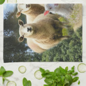 Linge De Cuisine Bébé agneau mouton troupeau troupeau troupeau (Plié)