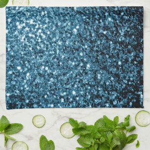 Linge De Cuisine Bébé bleu clair faux paillettes scintillantes