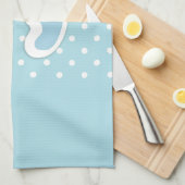 Linge De Cuisine Bébé bleu mou Pieds de garçon (Quart Plié)