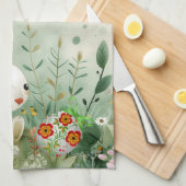 LINGE DE CUISINE BÉBÉ BUNNY ET OEUF DE PÂQUES (Quart Plié)