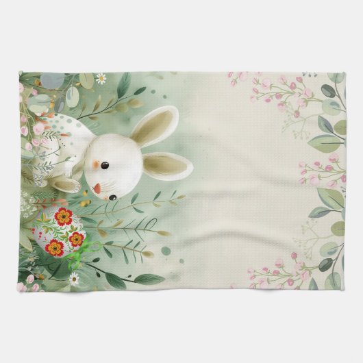 LINGE DE CUISINE BÉBÉ BUNNY ET OEUF DE PÂQUES (Horizontal)