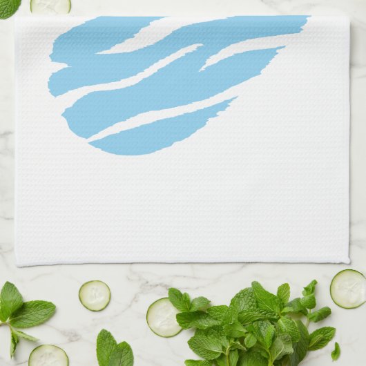 Linge De Cuisine Bébé Coeur bleu (Plié)