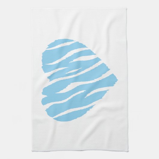 Linge De Cuisine Bébé Coeur bleu (Vertical)