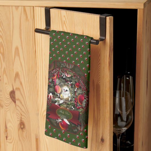 Linge De Cuisine Bébé Colombe (Pliage en tiers)