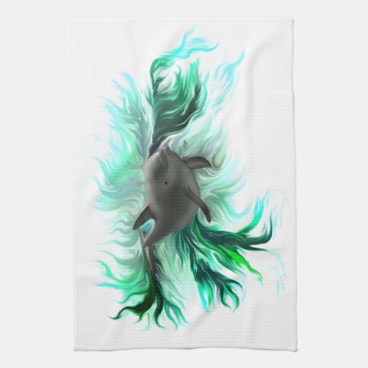 Linge De Cuisine Bébé dauphin (Vertical)