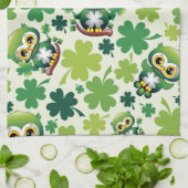 Linge De Cuisine Bébé Hibou Mignon St Patrick Dessin Animé (Plié)