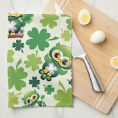 Linge De Cuisine Bébé Hibou Mignon St Patrick Dessin Animé (Quart Plié)
