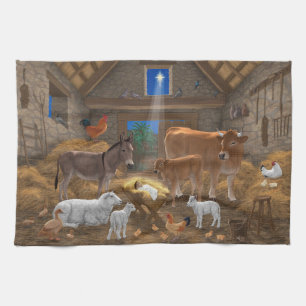 Linge De Cuisine Bébé Jésus Crèche Sainte Nuit Noël Nativité