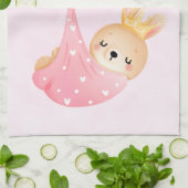 Linge De Cuisine Bébé mignon dans une couverture de coeur (Plié)