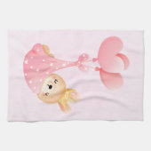 Linge De Cuisine Bébé mignon dans une couverture de coeur (Horizontal)