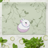 Linge De Cuisine Bébé mignon lapin Pâques (Plié)