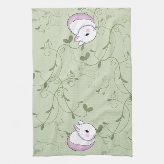 Linge De Cuisine Bébé mignon lapin Pâques (Vertical)