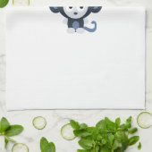Linge De Cuisine Bébé mignon Singe bleu (Plié)