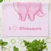 Linge De Cuisine Bébé mignon Tricératops roses Dinosaur (Plié)