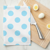 Linge De Cuisine Bébé pois bleu et blanc (Quart Plié)