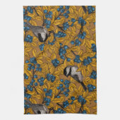 Linge De Cuisine Bécasseaux sur les branches de bleuets (Vertical)