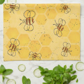 Linge De Cuisine Bee Buzzing Honey Bees mignonne (Plié)