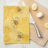 Linge De Cuisine Bee Buzzing Honey Bees mignonne (Quart Plié)