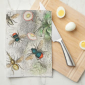 Linge De Cuisine Bee Honey Travailleur Queen Bees Antique (Quart Plié)