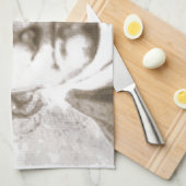 Linge De Cuisine Beethoven À Sepia (Quart Plié)