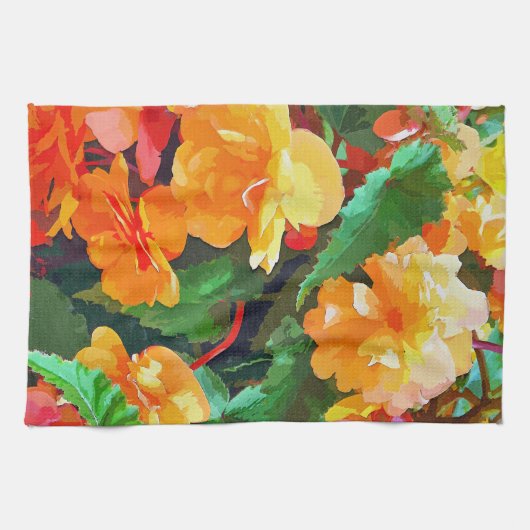 LINGE DE CUISINE BEGONIAS (Horizontal)