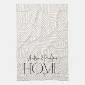 Linge De Cuisine Beige et blanc moderne géométrique maison minimale (Vertical)