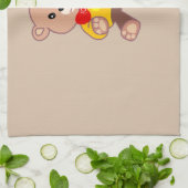 Linge De Cuisine Beige mignon Bowtie Teddy Bear (Plié)