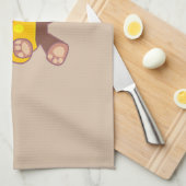 Linge De Cuisine Beige mignon Bowtie Teddy Bear (Quart Plié)