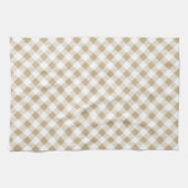Linge De Cuisine Beige rustique En vichy Buffalo Plaid (Horizontal)