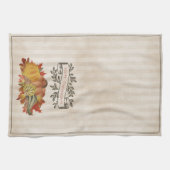 Linge De Cuisine Beige Thanksgiving Citrouilles et Squash (Horizontal)