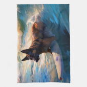 Linge De Cuisine Belge Shepherd Beach Surf Peinture (Vertical)