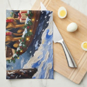 Linge De Cuisine Belgian Shepherd Tervuren Christmas Boat Holiday (Quart Plié)