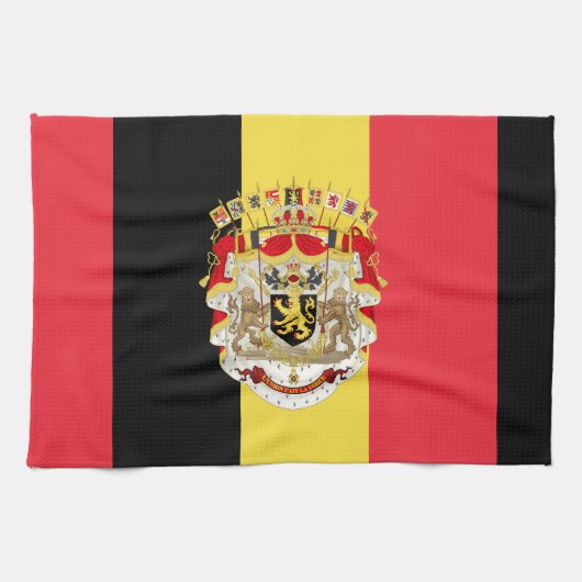 Linge De Cuisine Belgium Flag & COA (Horizontal)