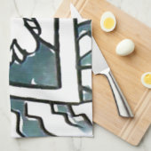 Linge De Cuisine Belle Africaine Bongo Massai Portrait Tribal Art (Quart Plié)