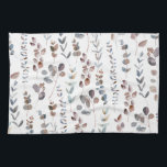 Linge De Cuisine Belle aquarelle Rustique Eucalyptus Feuilles<br><div class="desc">Elégante aquarelle peinte rustique coloré eucalyptus collection feuille serviette de cuisine</div>