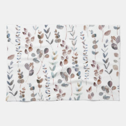 Linge De Cuisine Belle aquarelle Rustique Eucalyptus Feuilles 