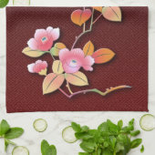 Linge De Cuisine Belle branche de camélia (Plié)