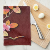 Linge De Cuisine Belle branche de camélia (Quart Plié)