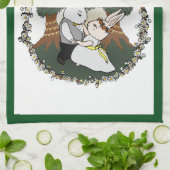 Linge De Cuisine Belle Bunnies d'amour | Anniversaire de mariage pe (Plié)