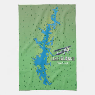 Linge De Cuisine Belle carte du lac Päijänne Finlande
