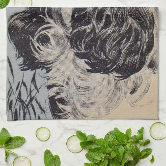 Linge De Cuisine belle cocker spaniel (Plié)