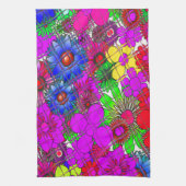 Linge De Cuisine Belle couleur Extraordinaire motif floral design (Vertical)