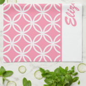 Linge De Cuisine Belle et rose (Plié)