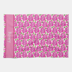Linge De Cuisine Belle Fille Hot rose Rose Nom du Motif